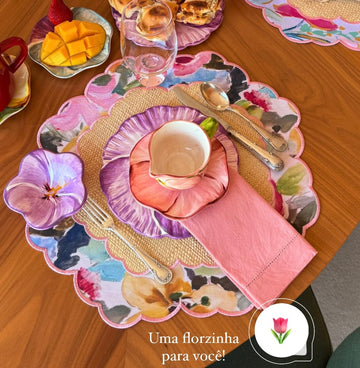 Conjunto 4 Peças Jogo Americano Palha Le Jardin